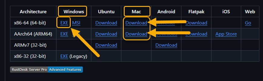 0 Descargar el Instalador de RustDesk