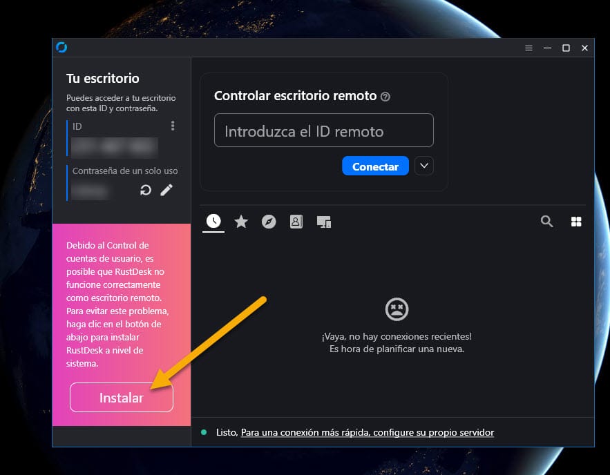 1 Abrir el Instalador de RustDesk